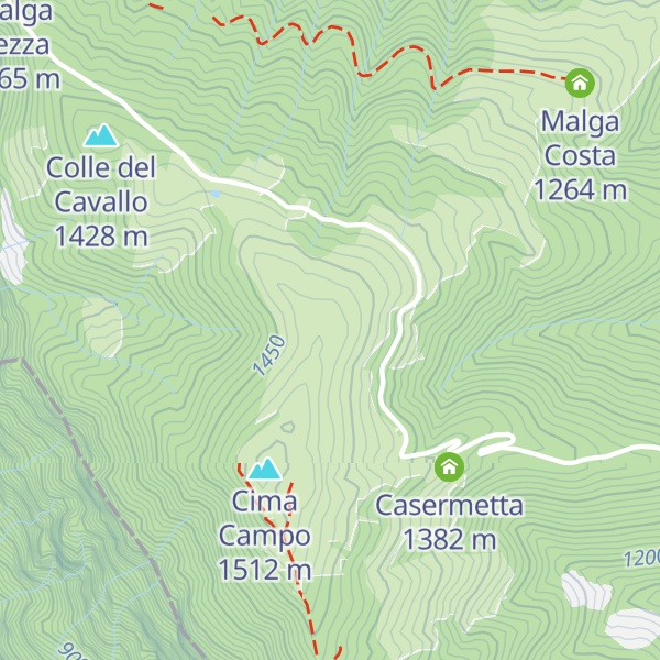 Map of Malga Cima Campo