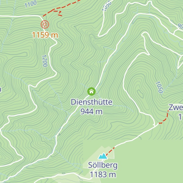 Map of Diensthütte