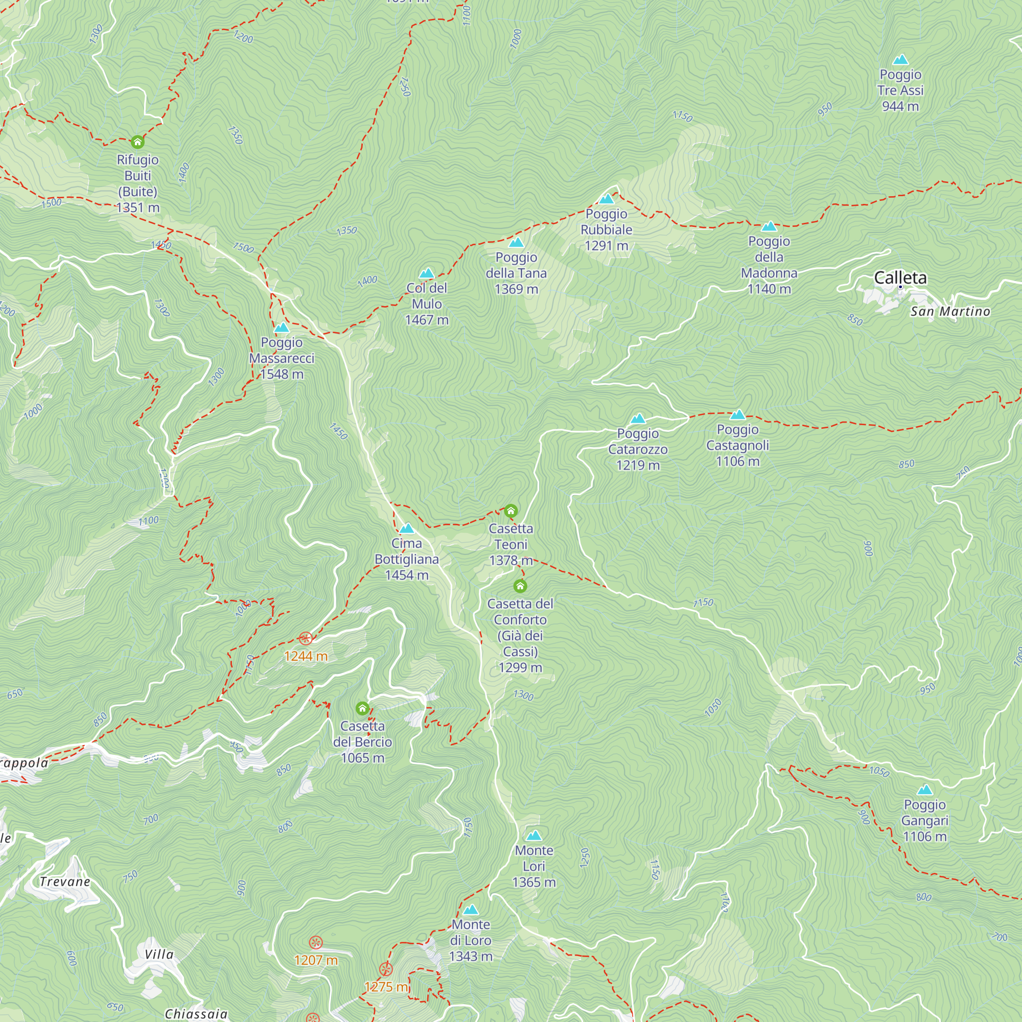 Casetta Teoni map