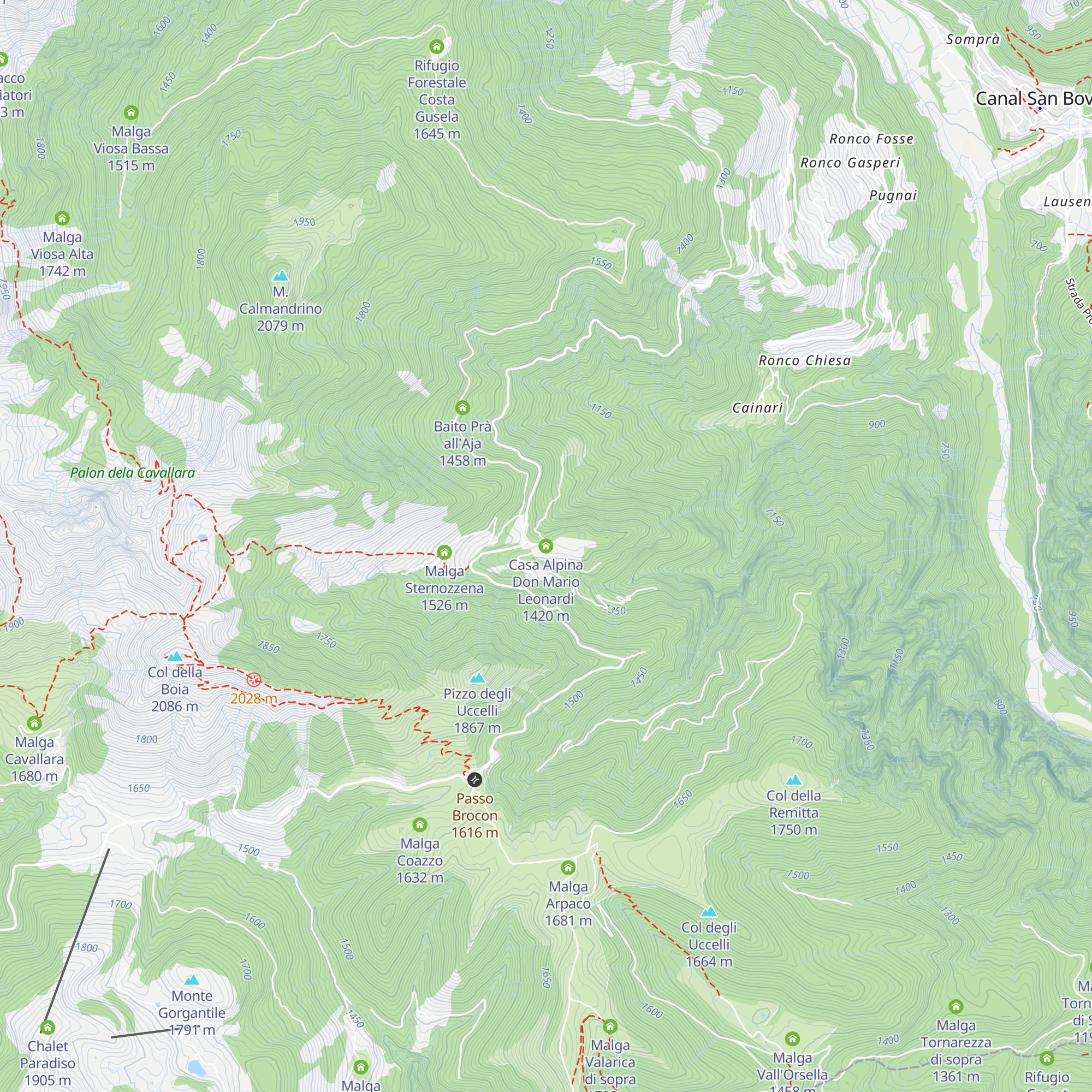 Casa Alpina Don Mario Leonardi map