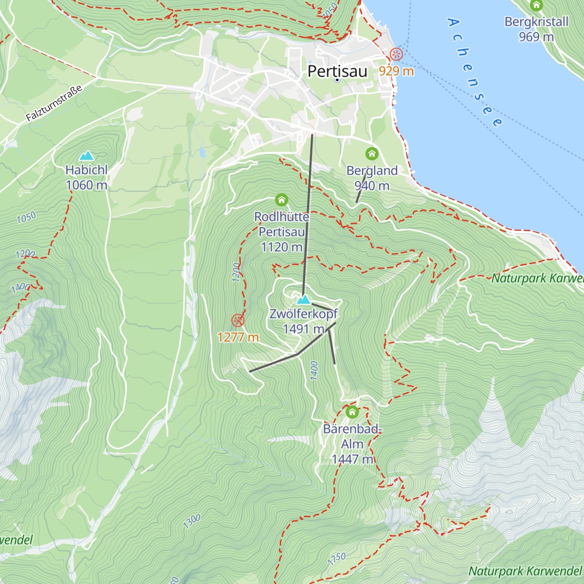 Alpengasthaus Karwendel map