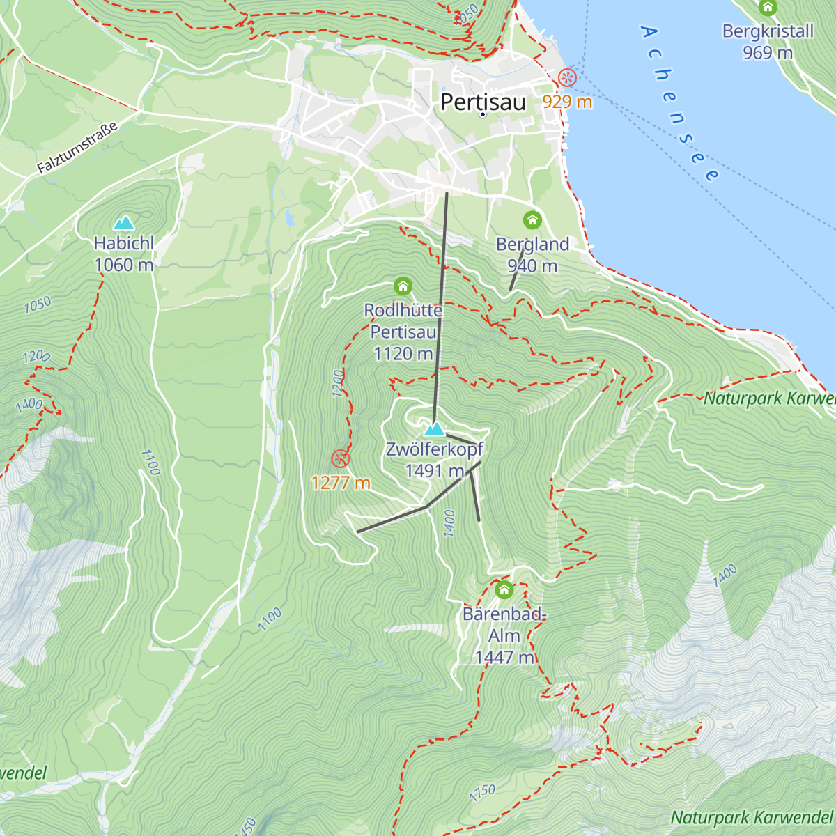 Alpengasthaus Karwendel map