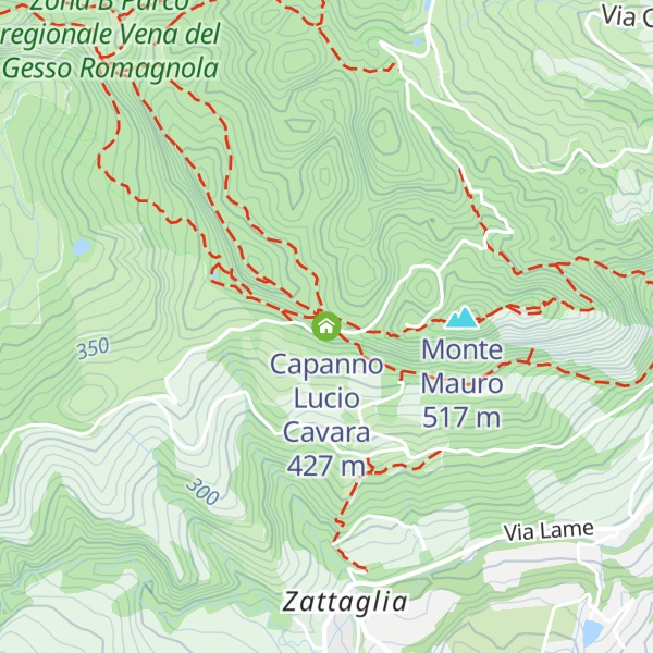 Map of Capanno Lucio Cavara