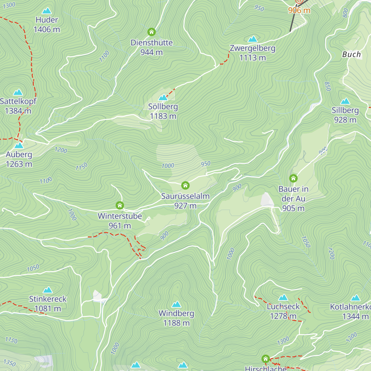 Saurüsselalm map