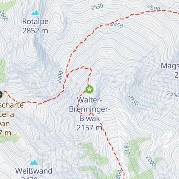 Map of Walter-Brenninger-Biwak