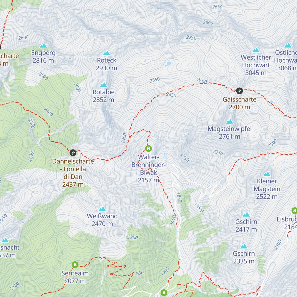 Walter-Brenninger-Biwak map