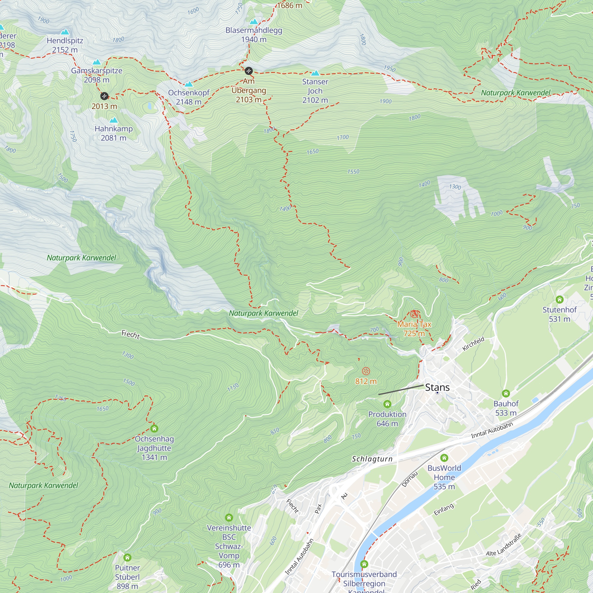 Aste Reitbichl map
