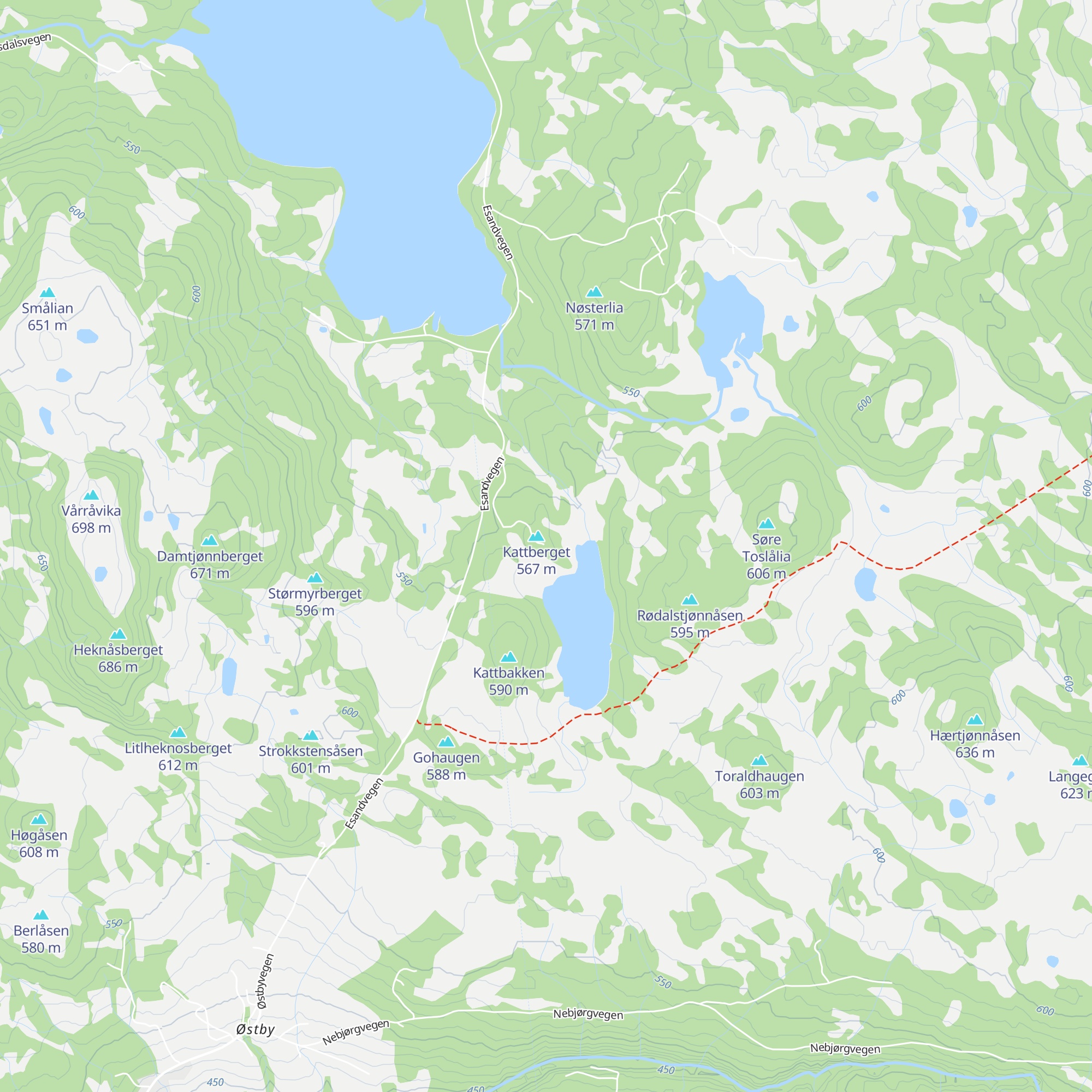 Røvassbu map