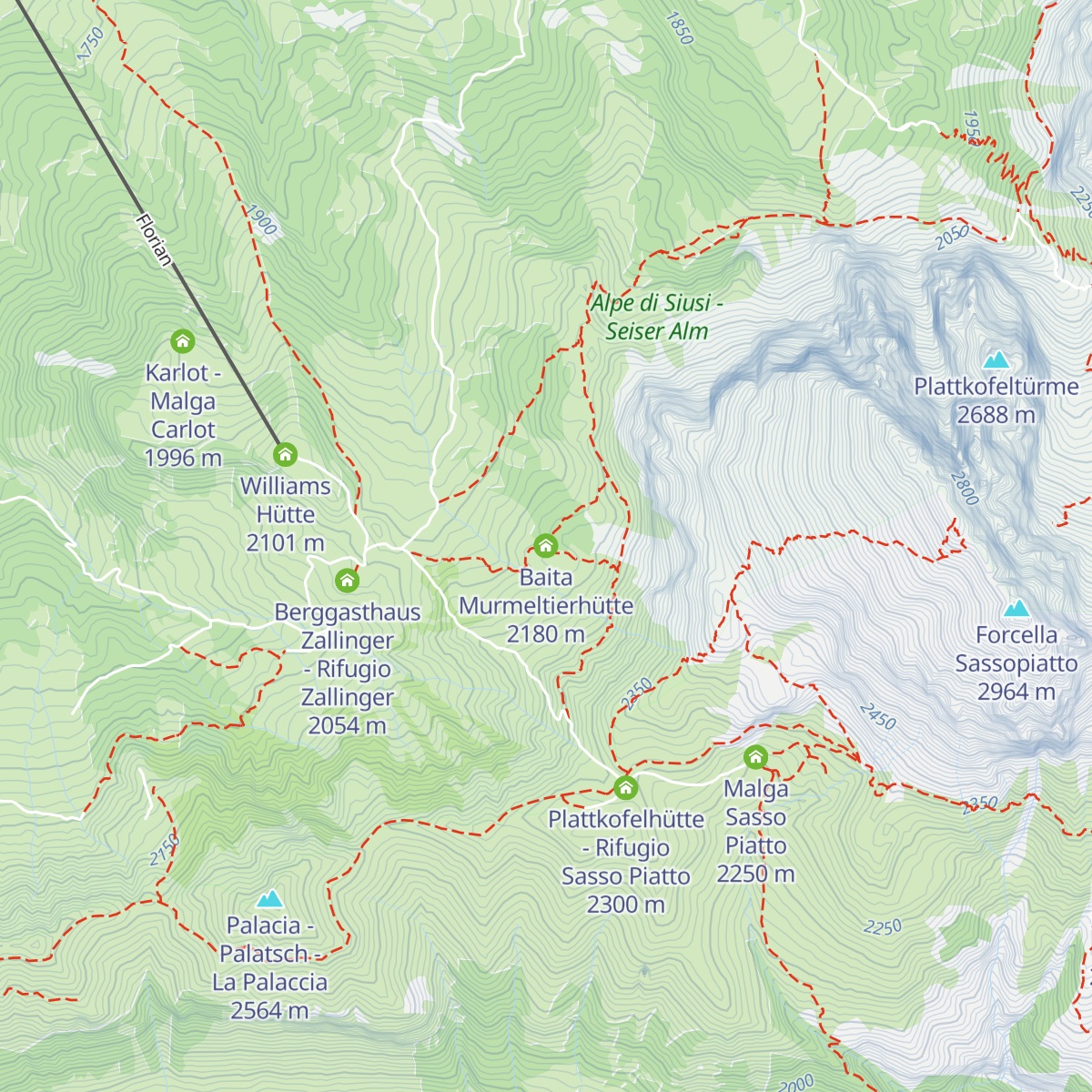 Baita Murmeltierhütte map