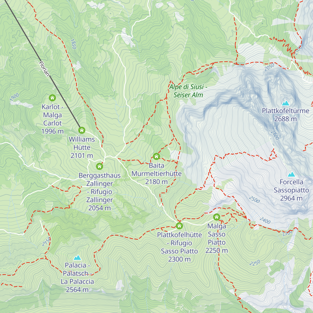Baita Murmeltierhütte map