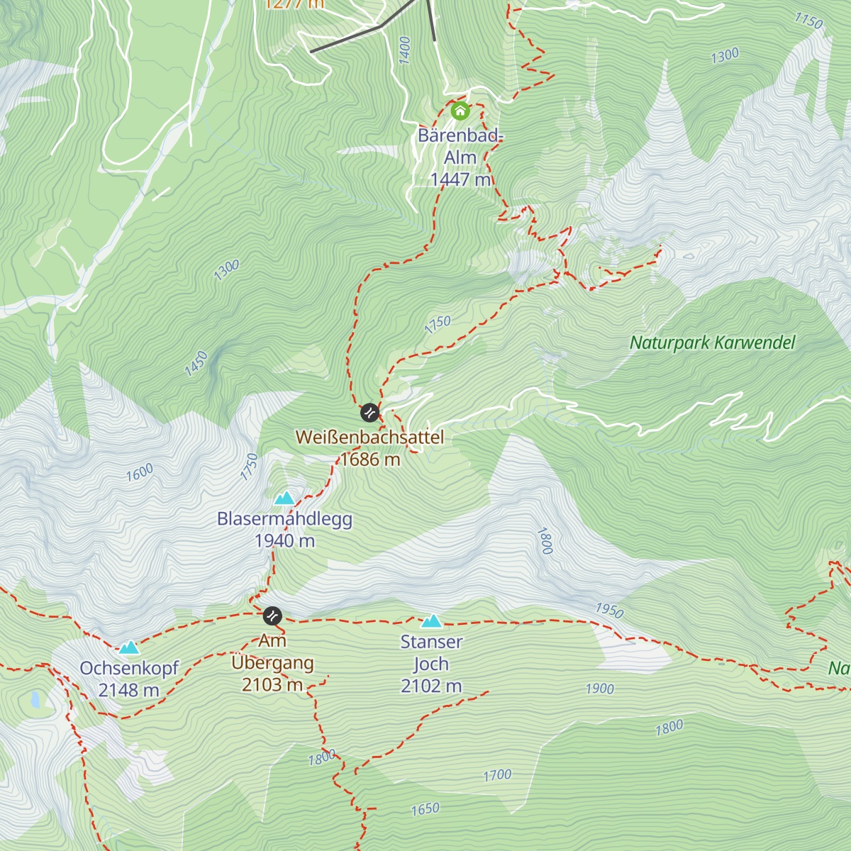 Weißenbachalm map