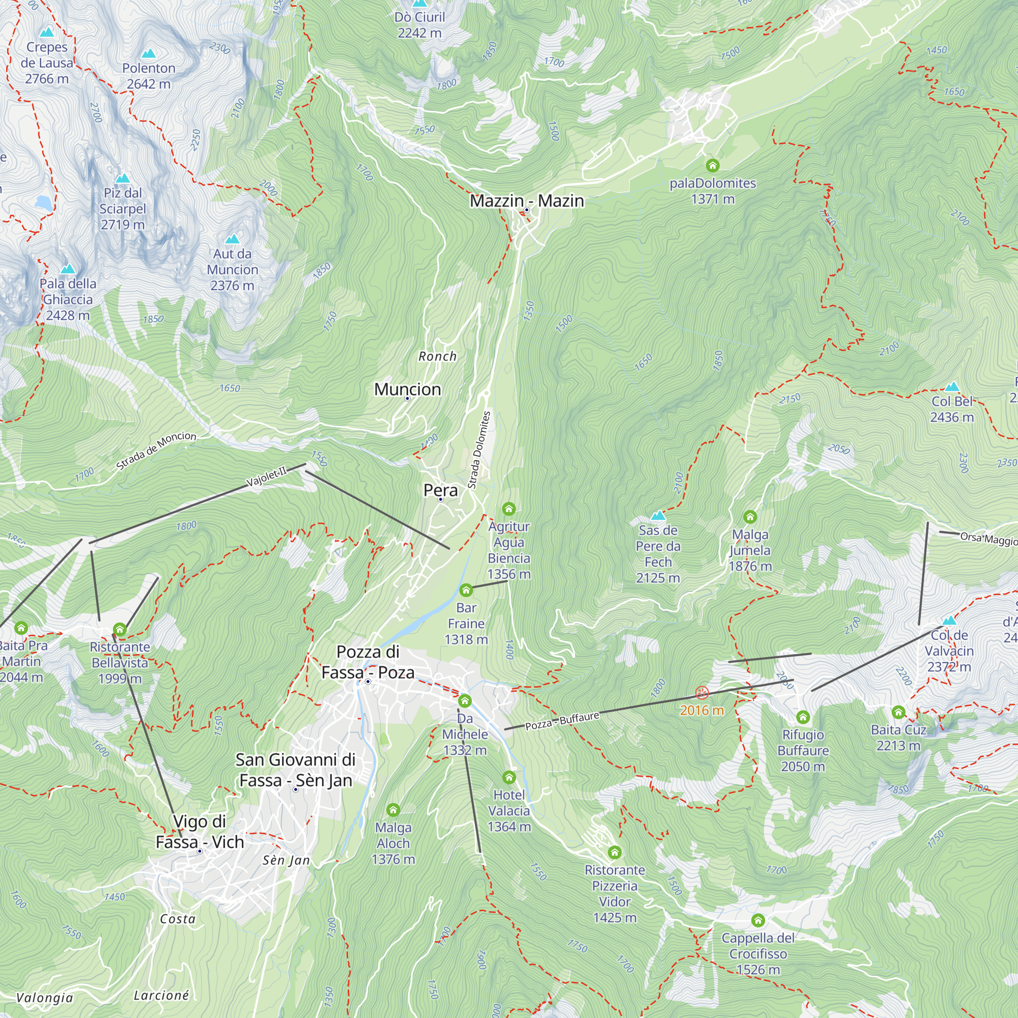 Agritur Agua Biencia map