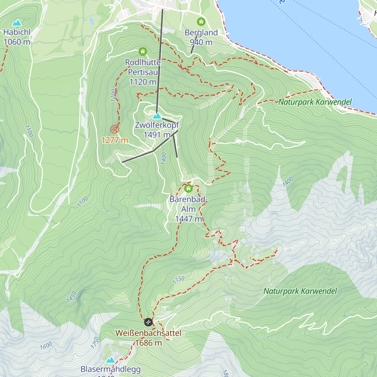 Bärenbad-Alm map