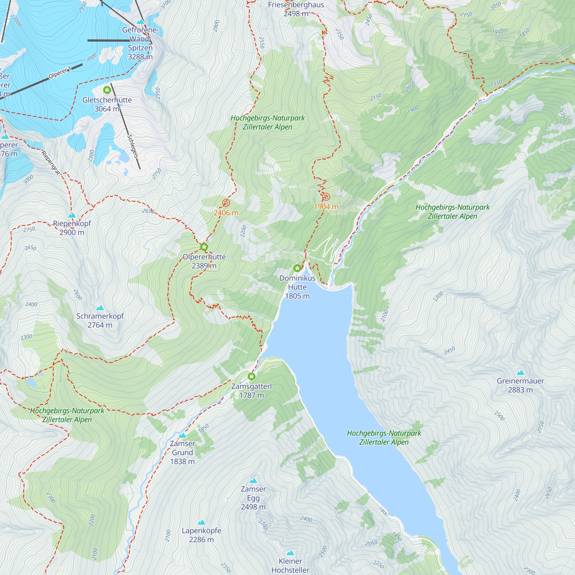 Bergrestaurant Schlegeis map