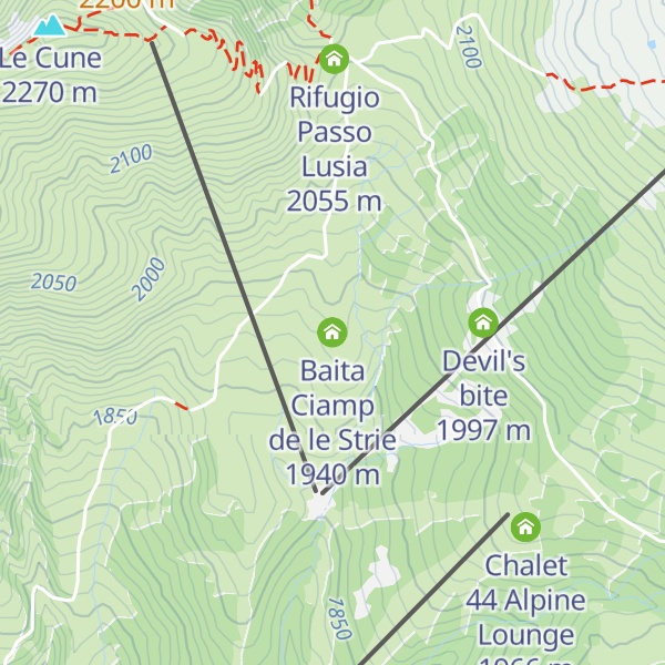 Map of Baita Ciamp de le Strie
