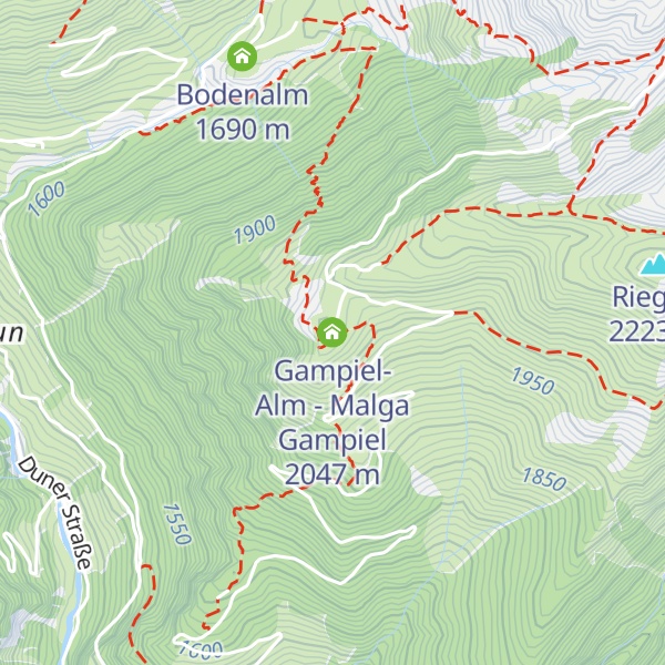 Map of Gampiel-Alm - Malga Gampiel