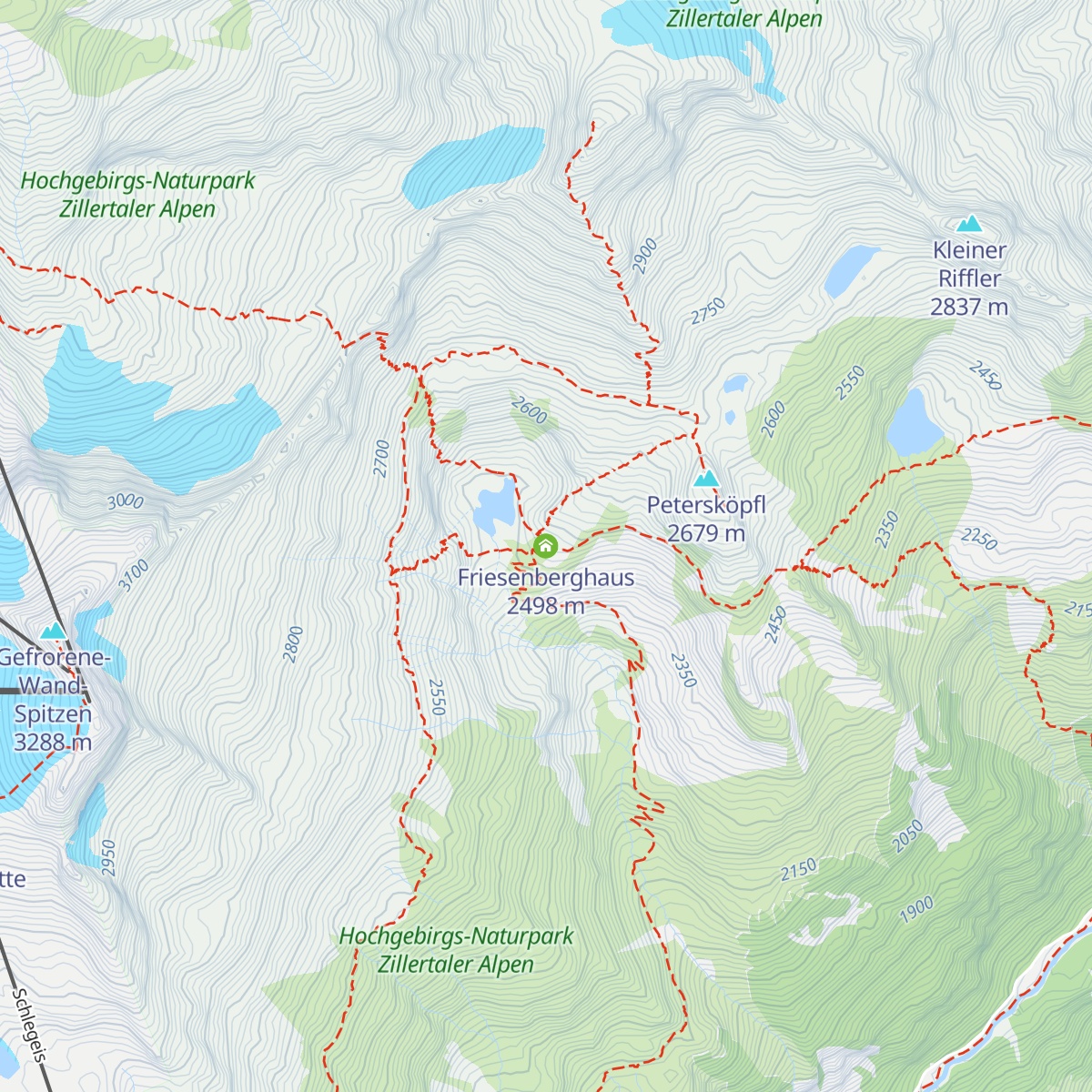 Friesenberghaus map