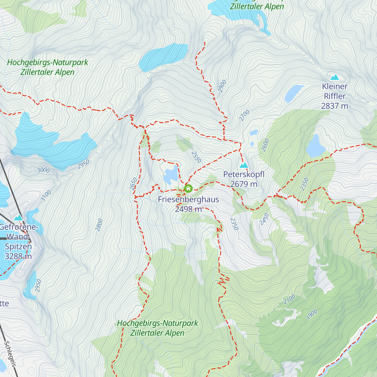 Friesenberghaus map