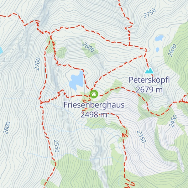 Map of Friesenberghaus