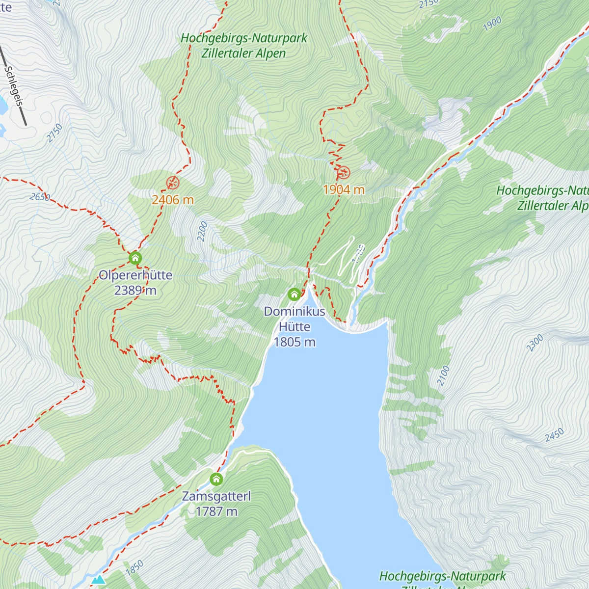 Dominikus Hütte map