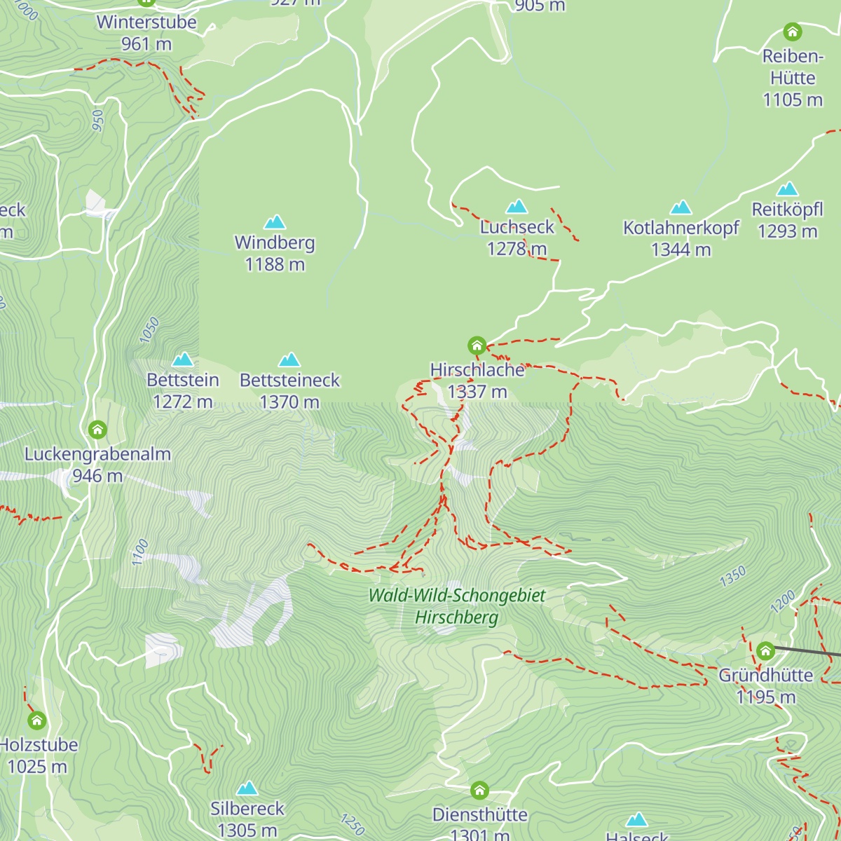 Hirschberghaus map