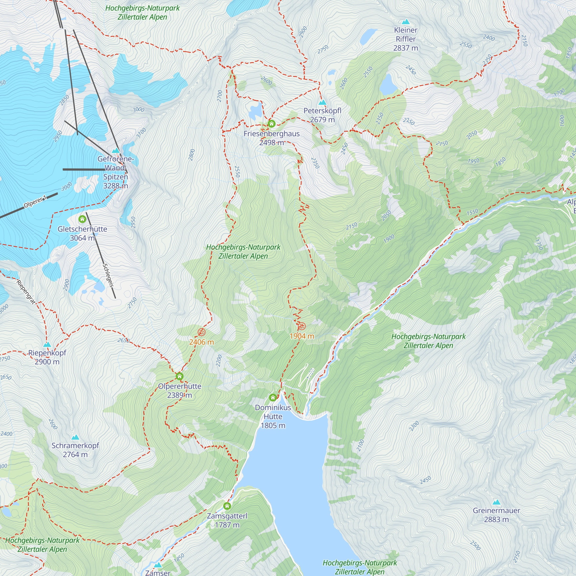 Friesenbergalm map