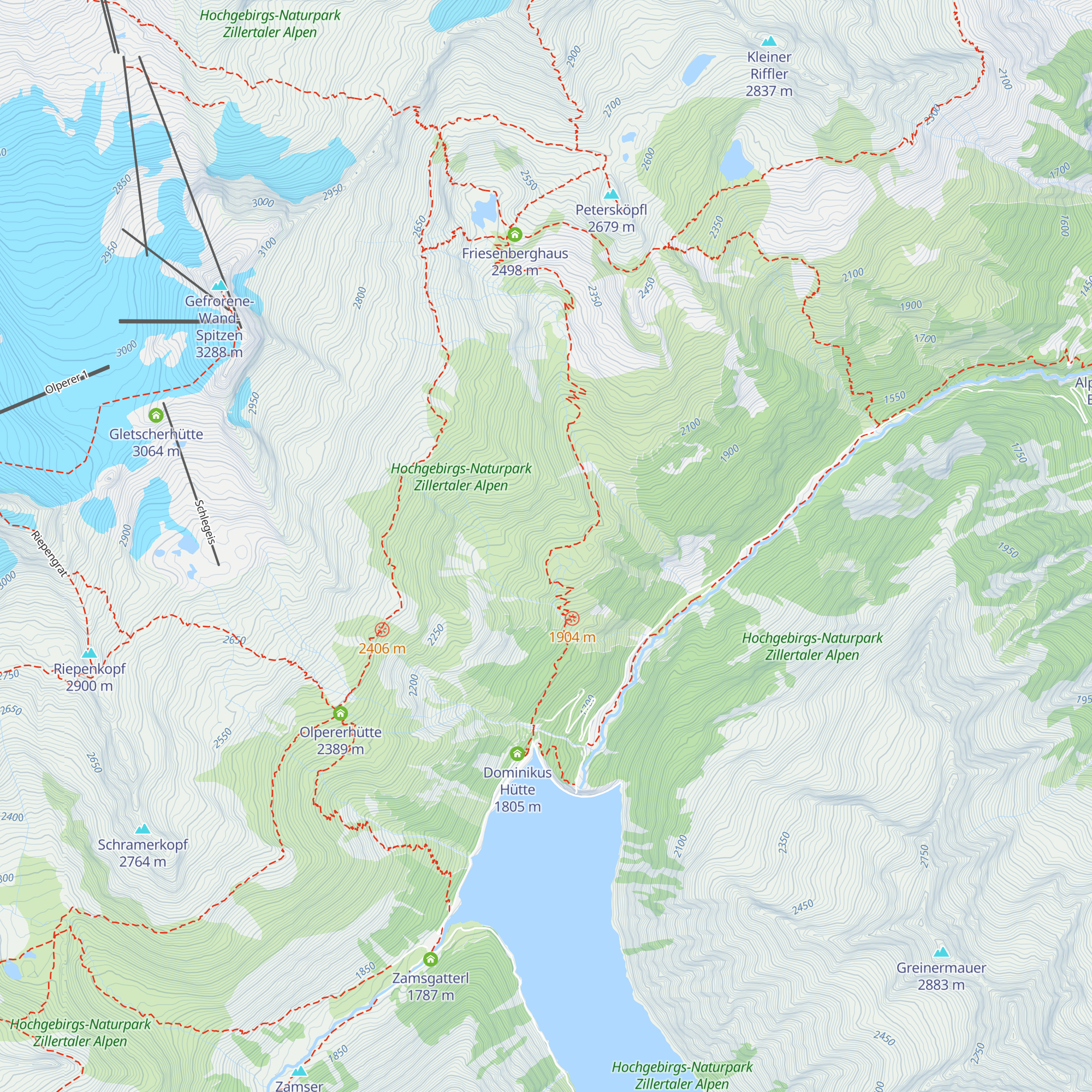 Friesenbergalm map