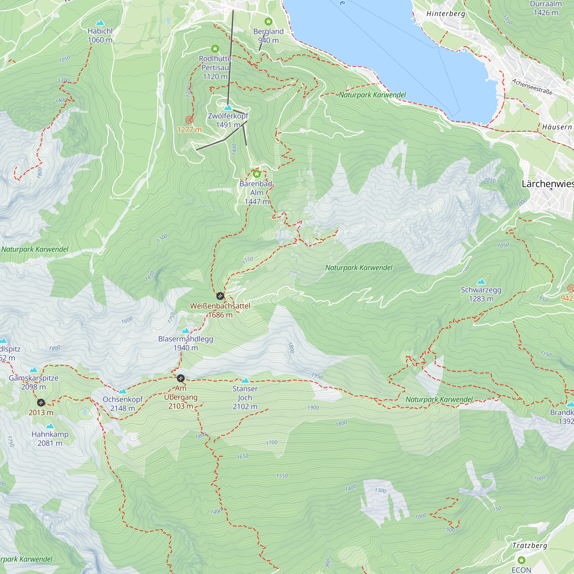 Weißenbachhütte map