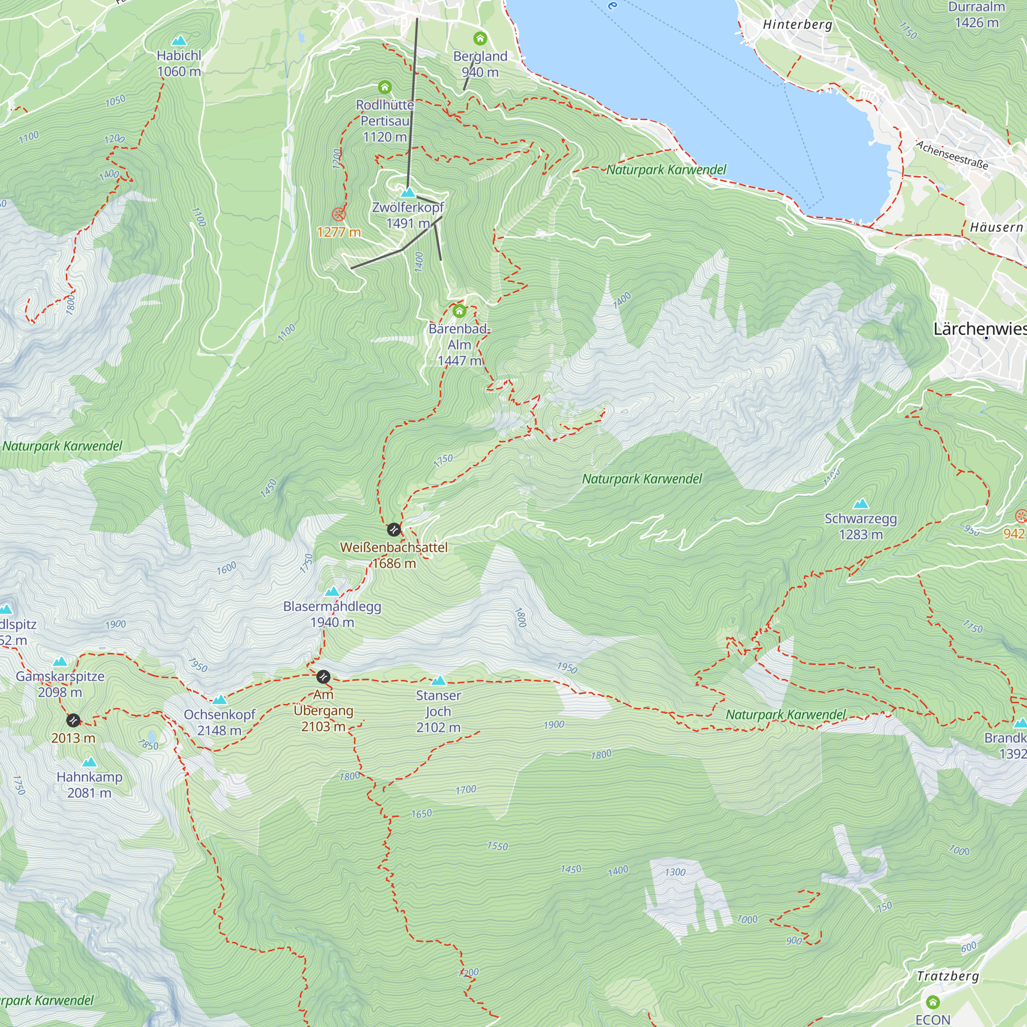 Weißenbachhütte map