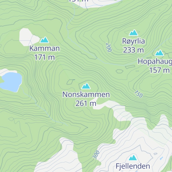 Map of Nonskammen