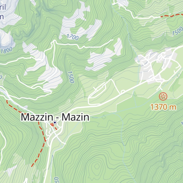 Map of Hotel Regina e Fassa