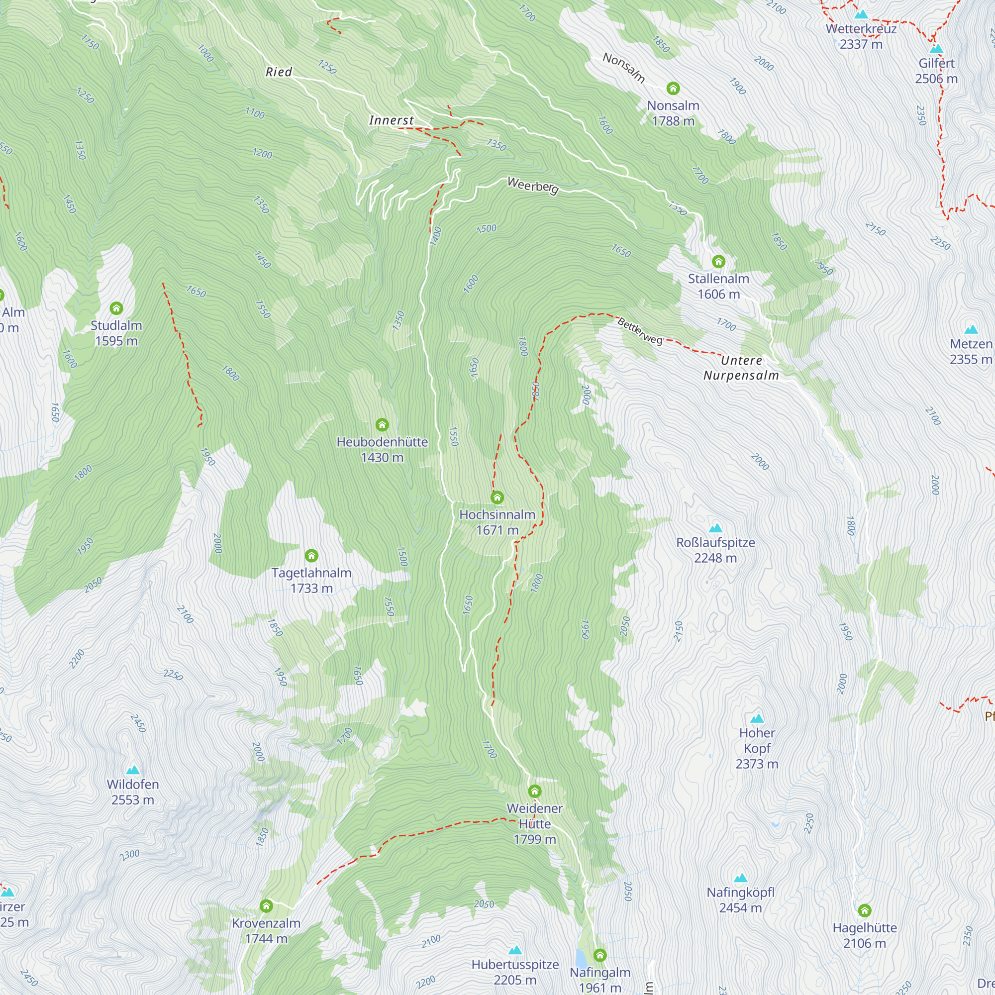 Hochsinnalm map