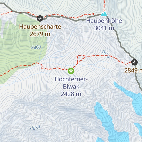 Map of Hochferner-Biwak