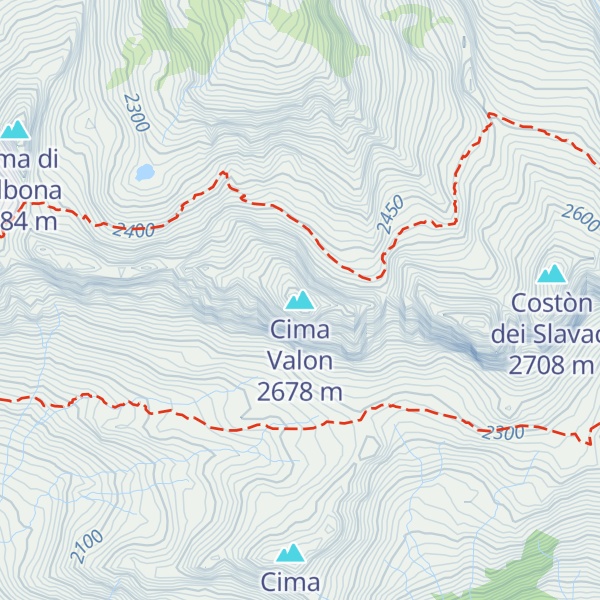 Map of Cima Valon