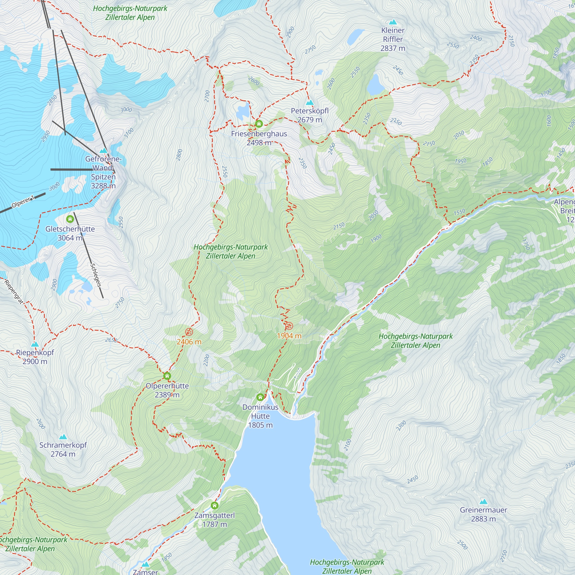 Friesenbergalm map