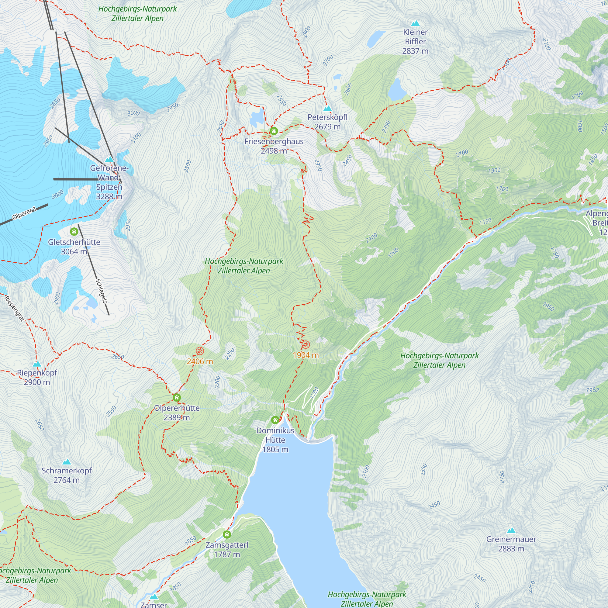 Friesenbergalm map