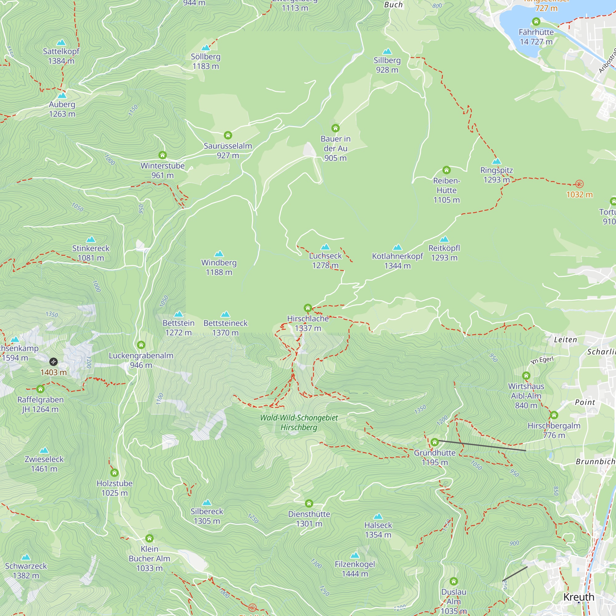 Hirschlache map