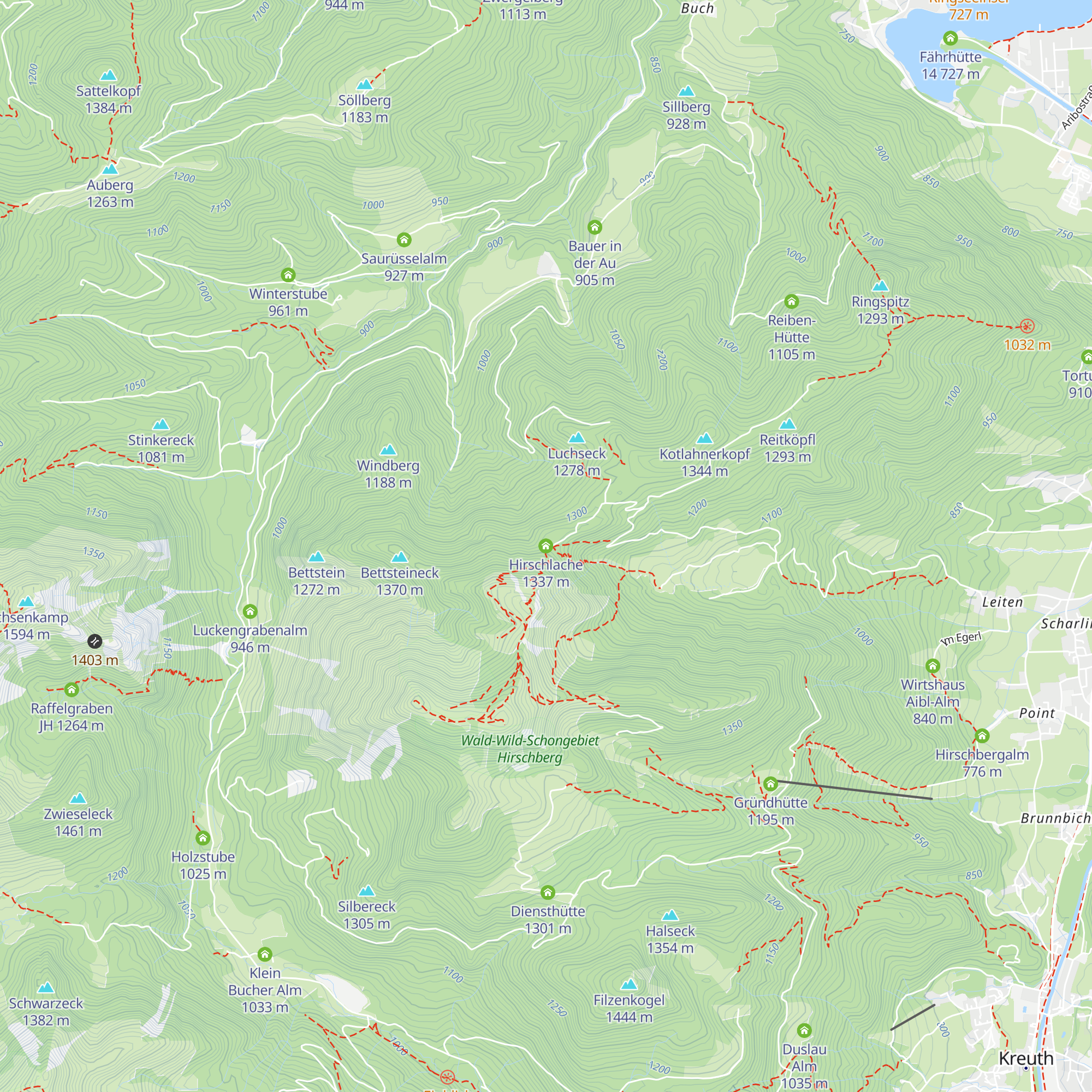 Hirschlache map
