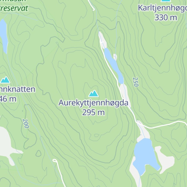 Map of Aurekyttjennhøgda