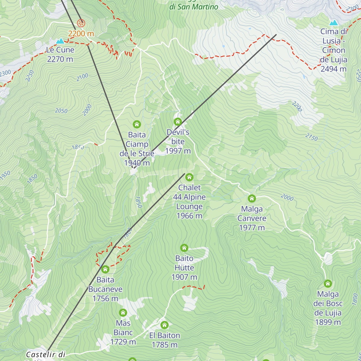 Luxury Ski Lusia map