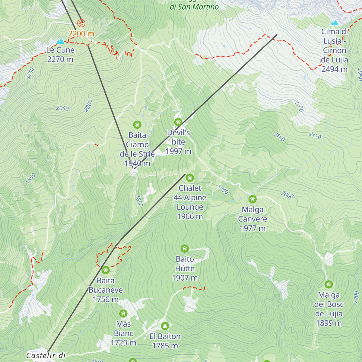Luxury Ski Lusia map