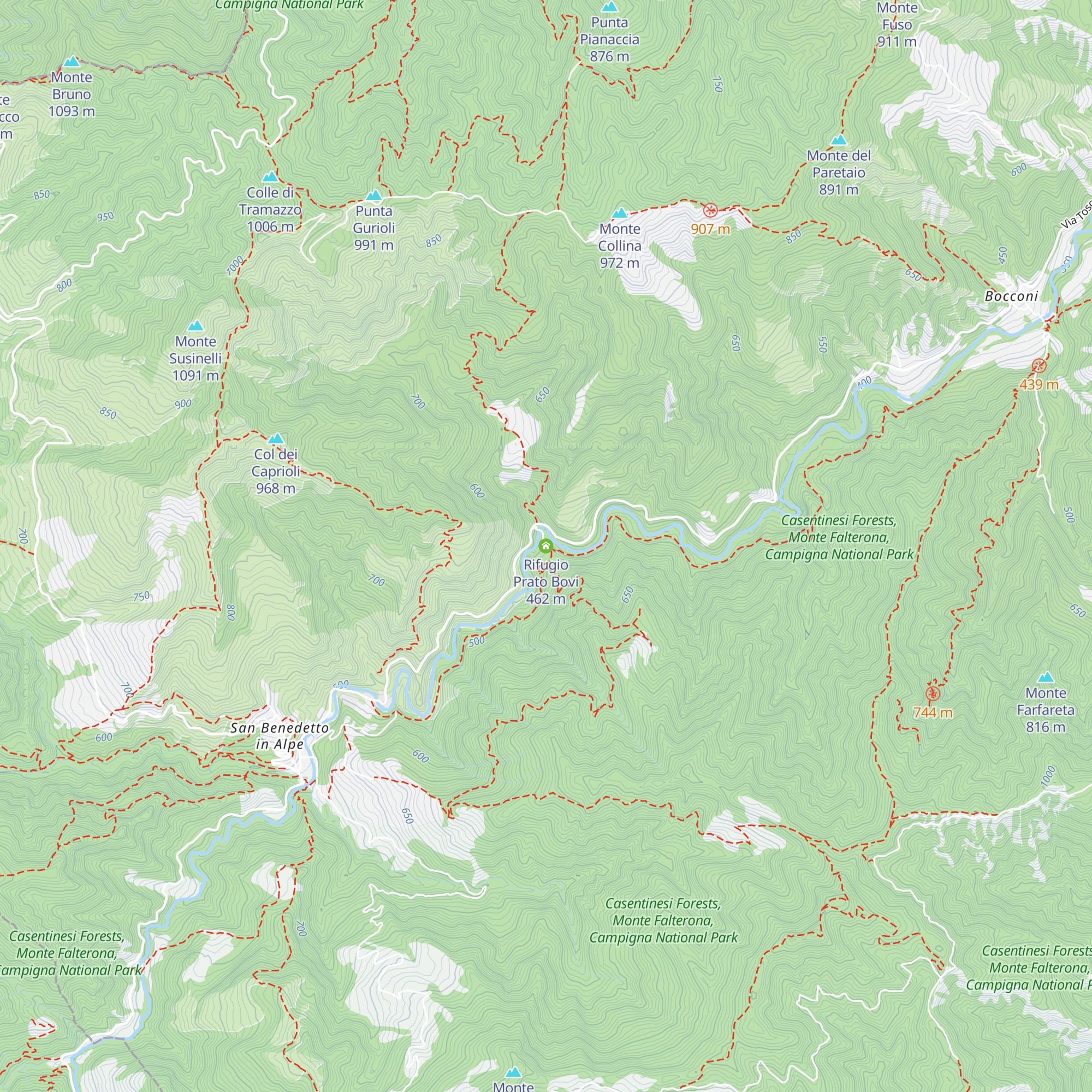 Rifugio Prato Bovi map