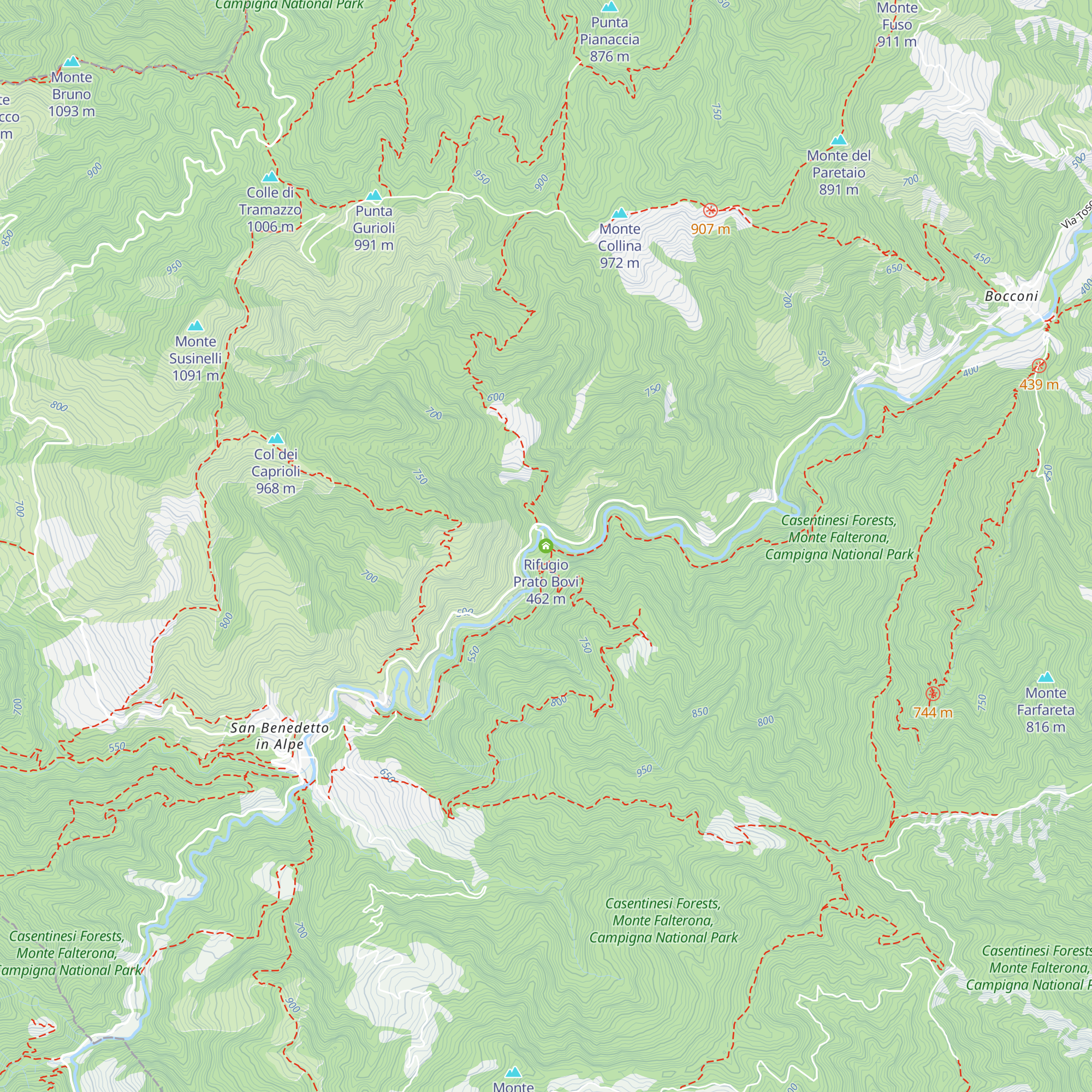 Rifugio Prato Bovi map