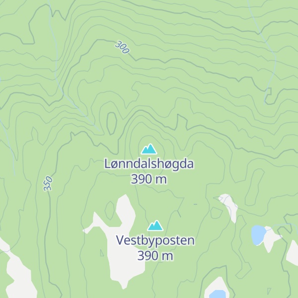 Map of Lønndalshøgda