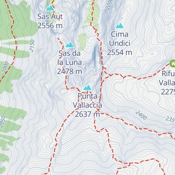 Map of Punta Vallaccia