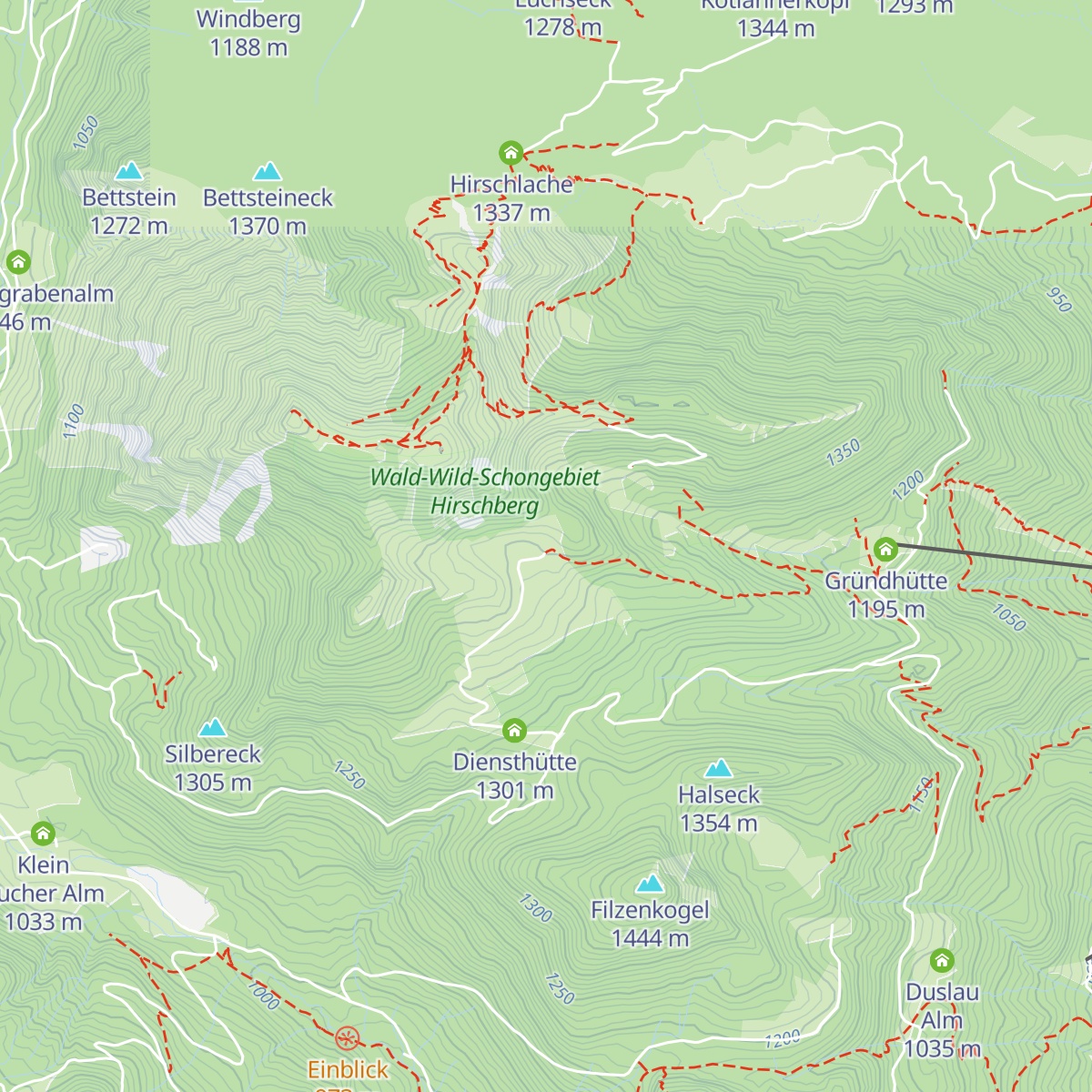 Weidbergalm map