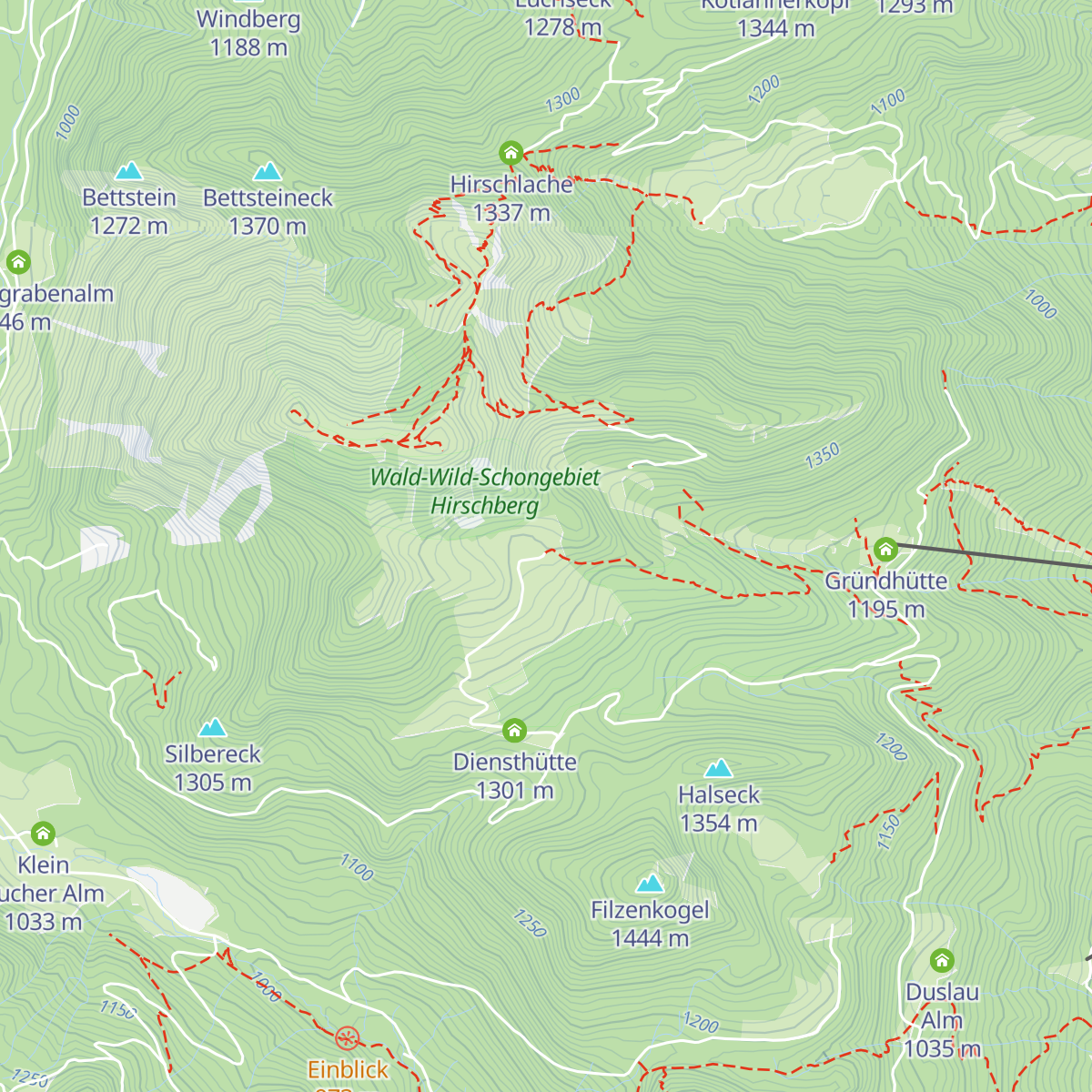 Weidbergalm map