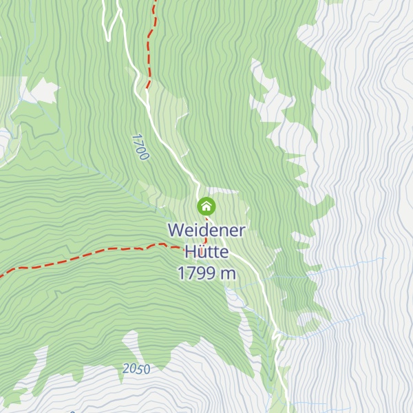 Map of Weidener Hütte
