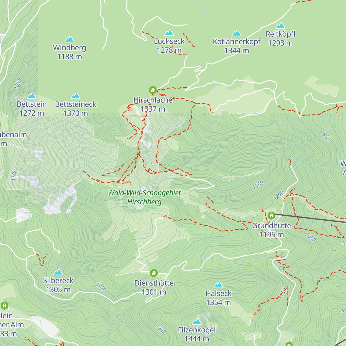 Rauheck-Alm map