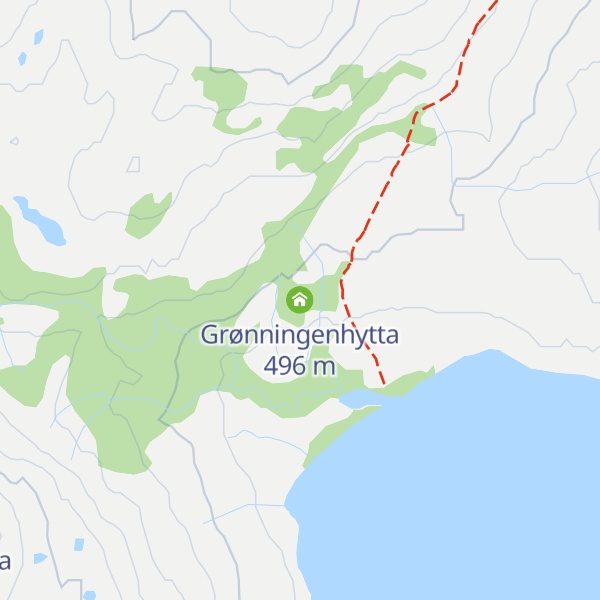 Map of Grønningenhytta